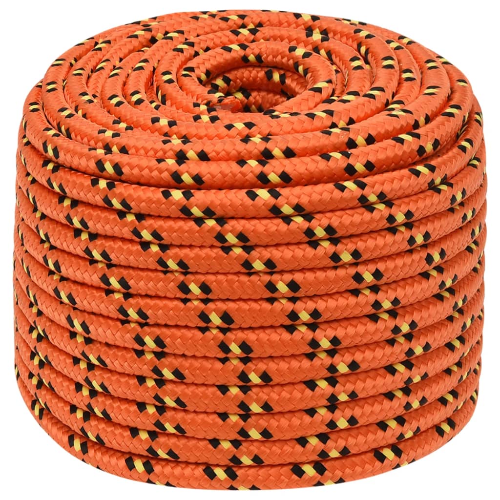 vidaXL Frânghie de barcă, portocaliu, 14 mm, 250 m, polipropilenă vidaXL Frânghie de barcă, portocaliu, 14 mm, 250 m, polipropilenă