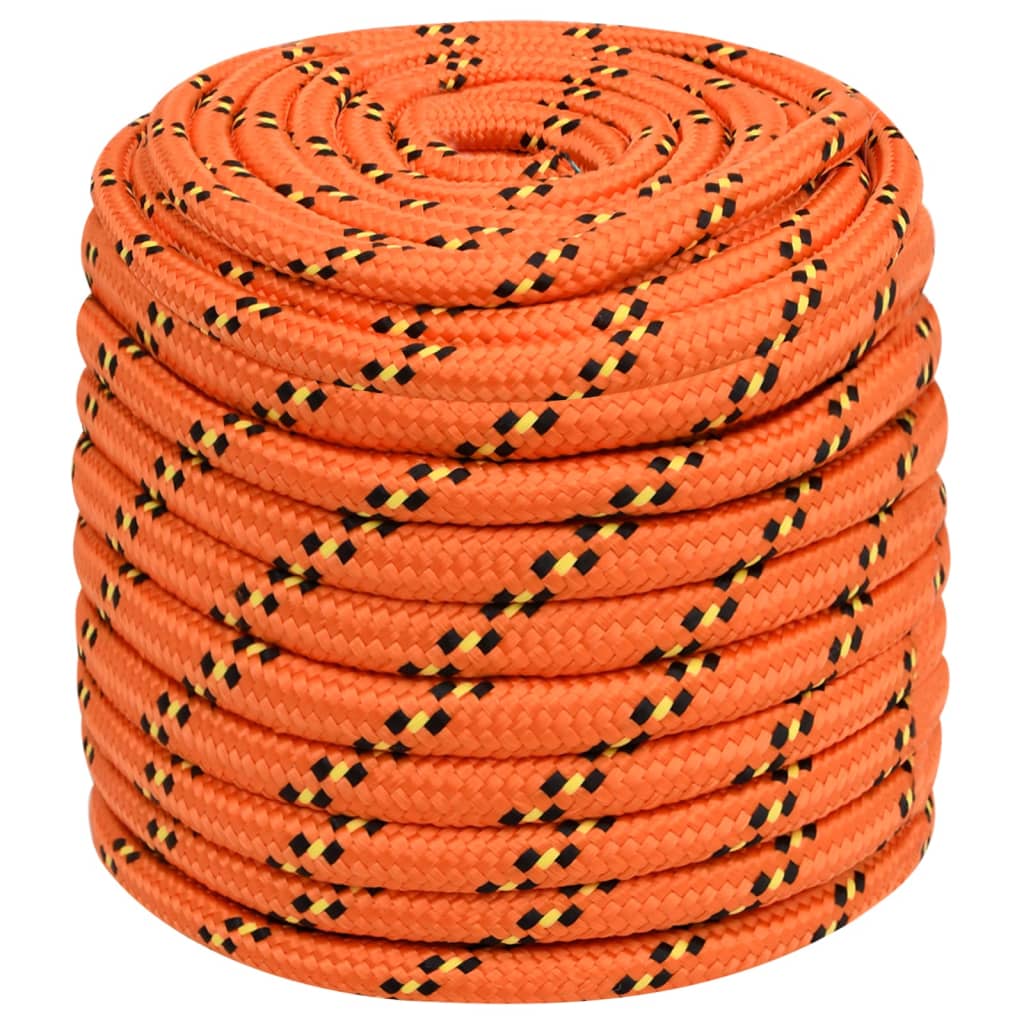 vidaXL Frânghie de barcă, portocaliu, 16 mm, 250 m, polipropilenă vidaXL Frânghie de barcă, portocaliu, 16 mm, 250 m, polipropilenă