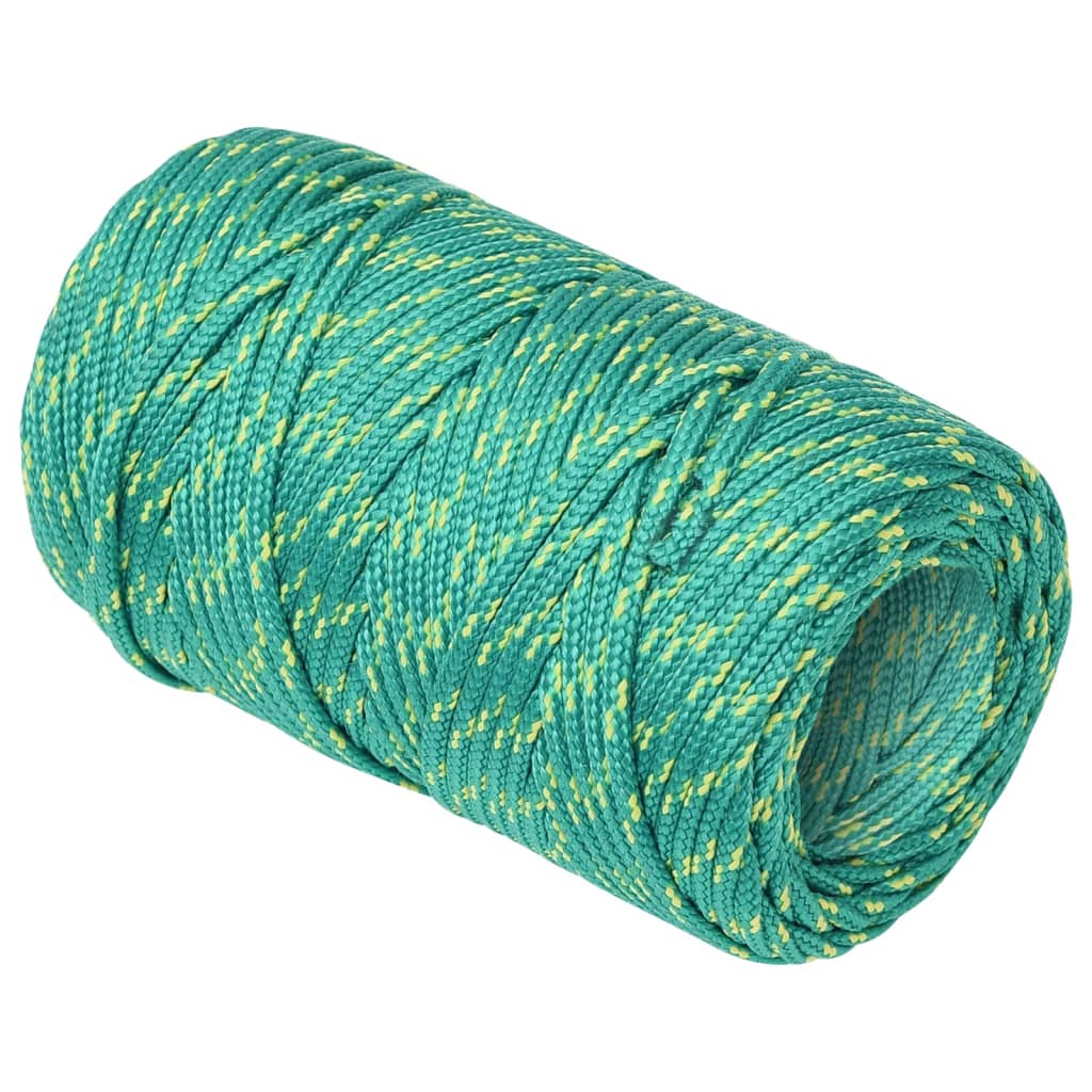 vidaXL Frânghie de barcă, verde, 2 mm, 25 m, polipropilenă