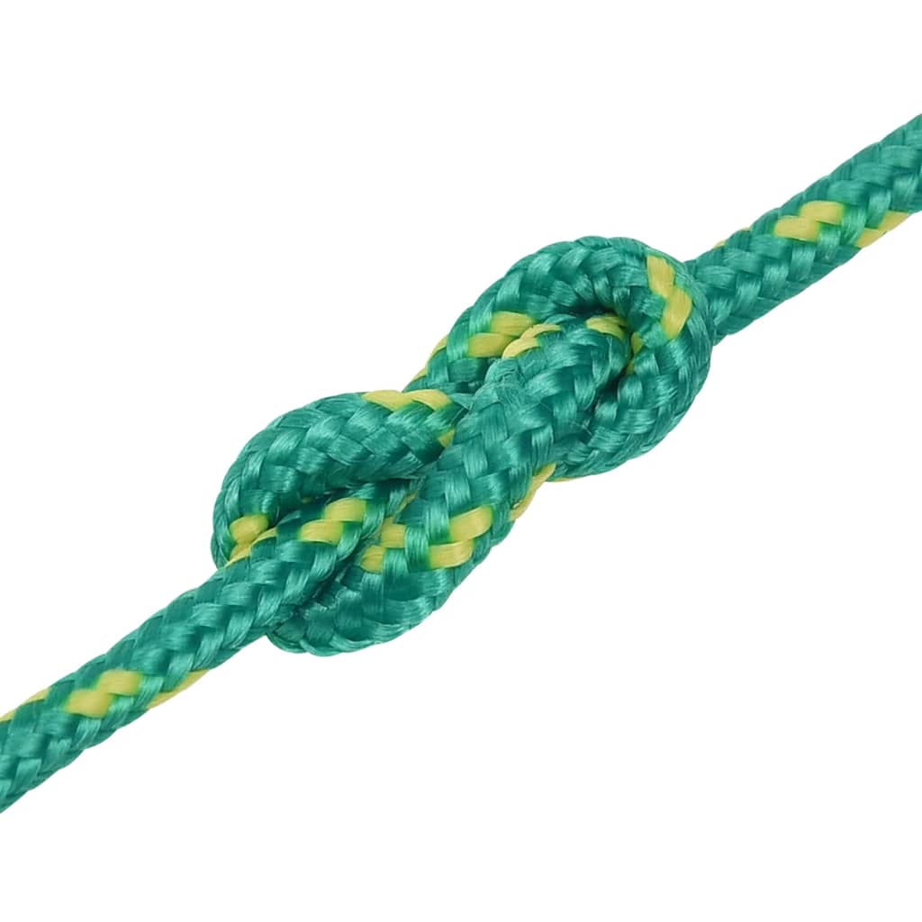 vidaXL Frânghie de barcă, verde, 4 mm, 500 m, polipropilenă