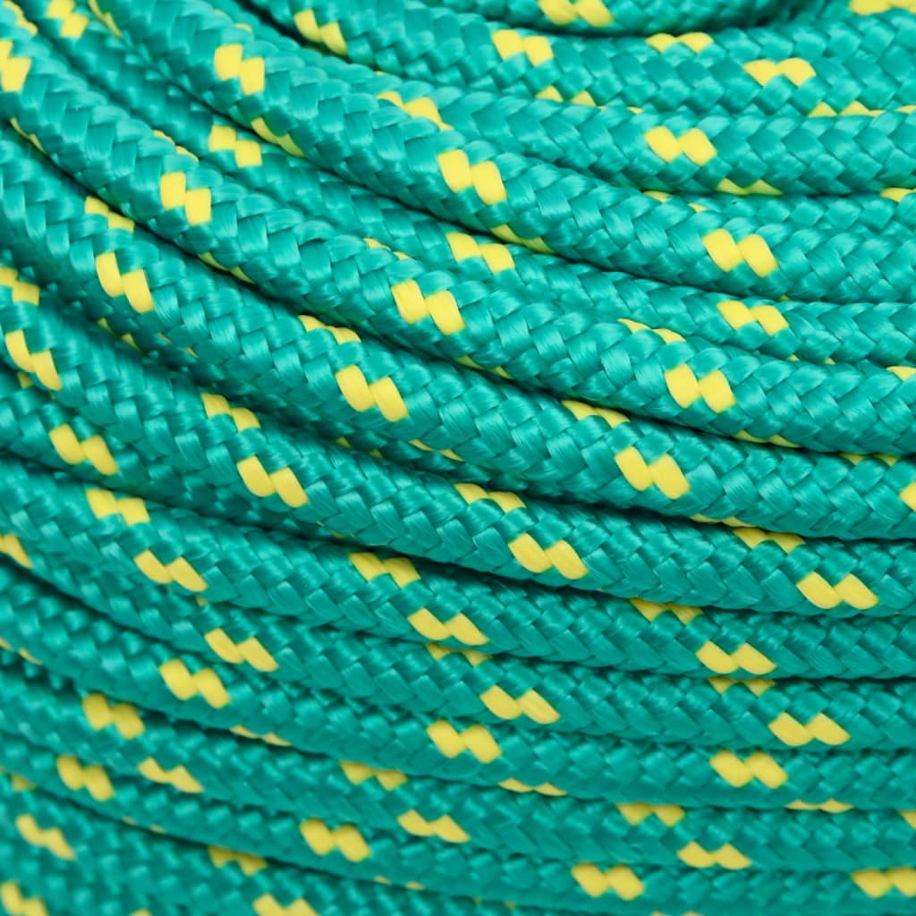 vidaXL Frânghie de barcă, verde, 8 mm, 25 m, polipropilenă