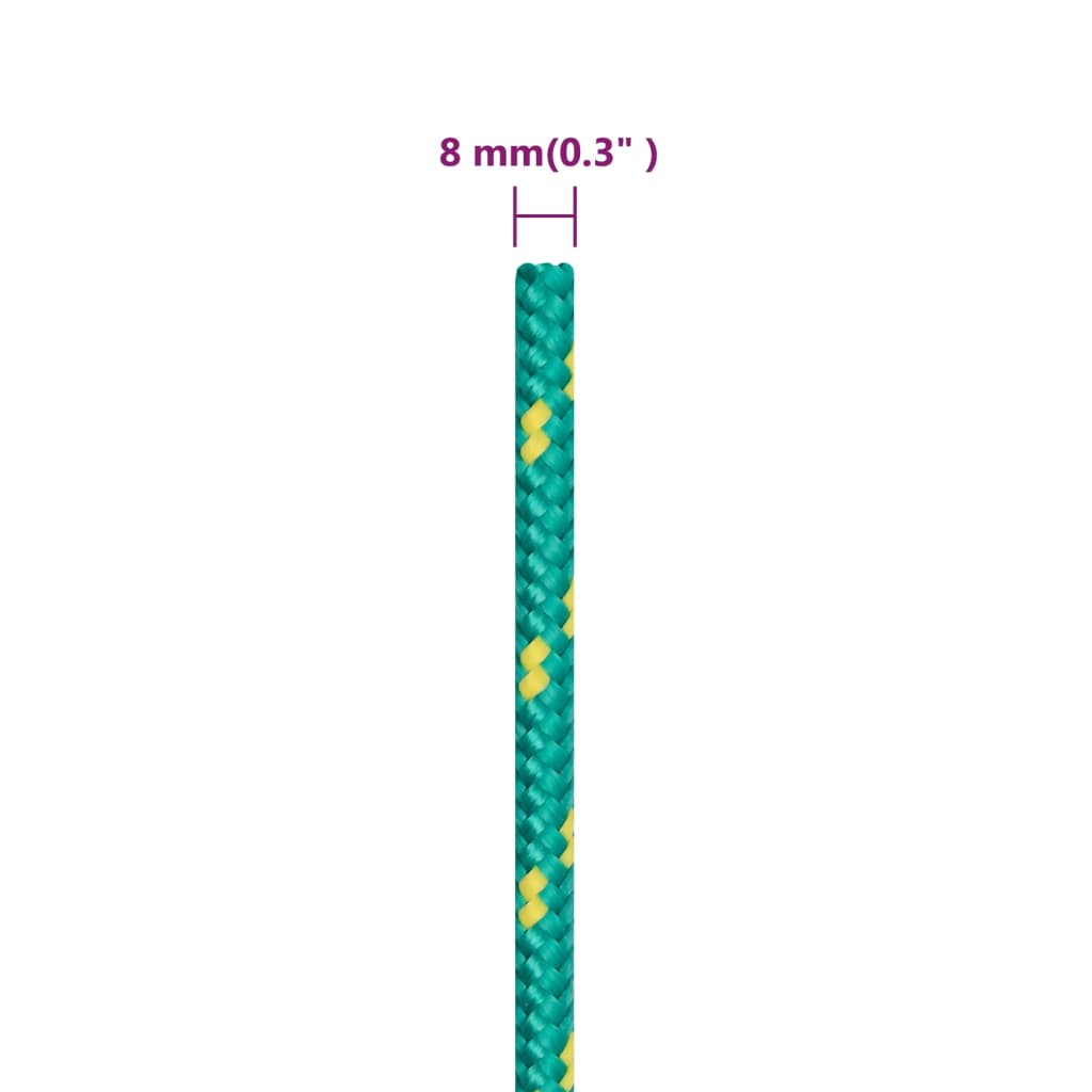 vidaXL Frânghie de barcă, verde, 8 mm, 50 m, polipropilenă