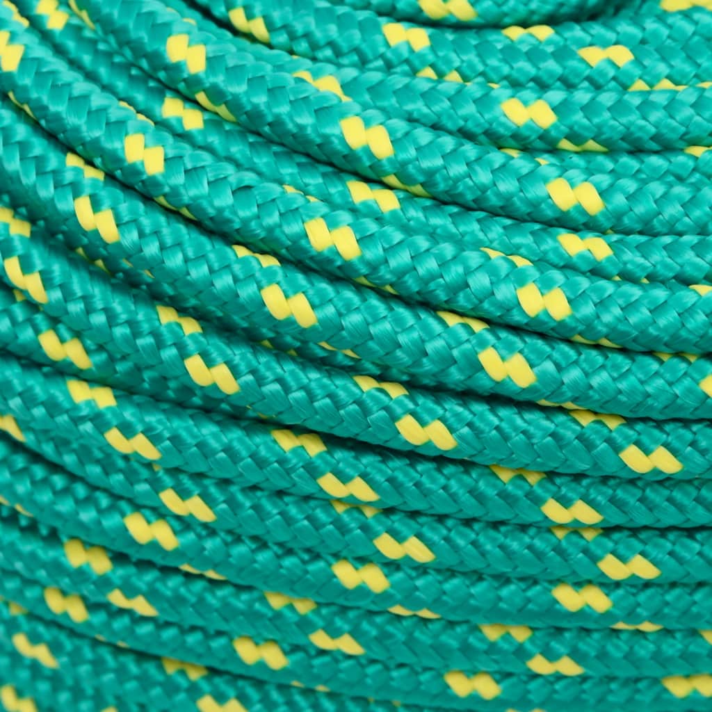 vidaXL Frânghie de barcă, verde, 10 mm, 25 m, polipropilenă vidaXL Frânghie de barcă, verde, 10 mm, 25 m, polipropilenă