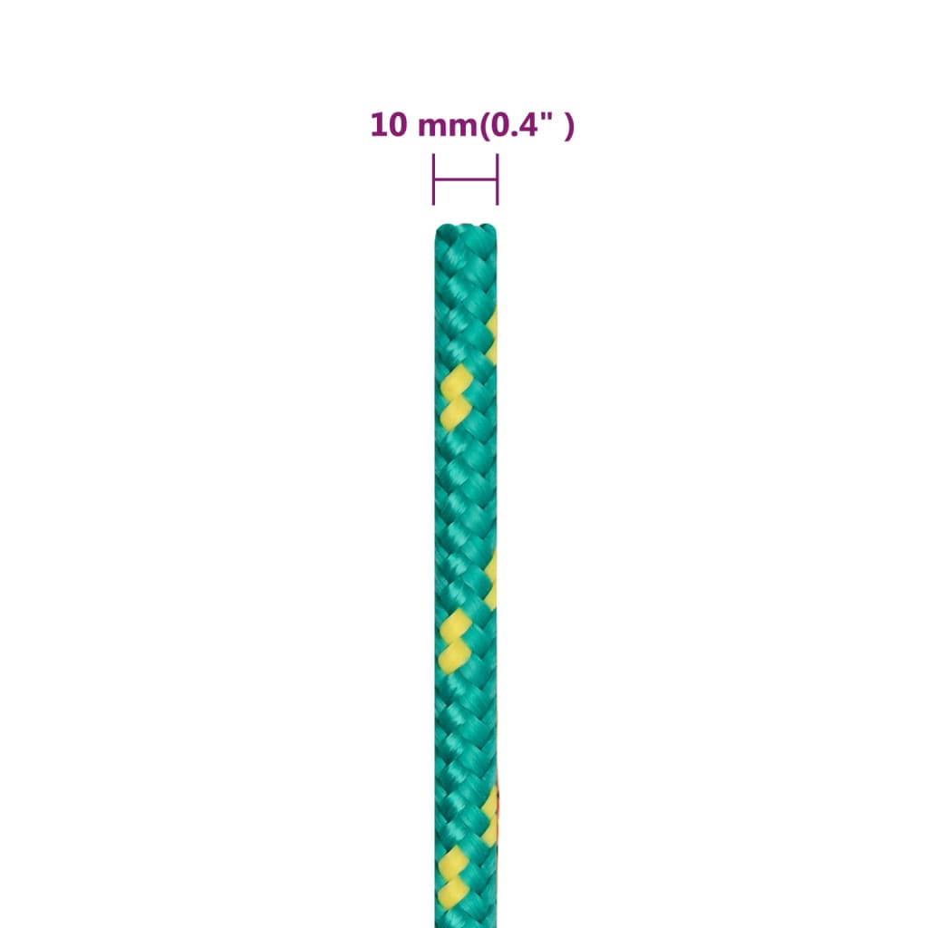 vidaXL Frânghie de barcă, verde, 10 mm, 50 m, polipropilenă vidaXL Frânghie de barcă, verde, 10 mm, 50 m, polipropilenă