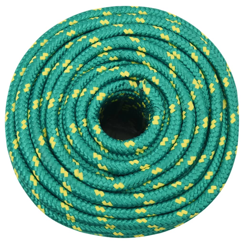 vidaXL Frânghie de barcă, verde, 12 mm, 50 m, polipropilenă vidaXL Frânghie de barcă, verde, 12 mm, 50 m, polipropilenă