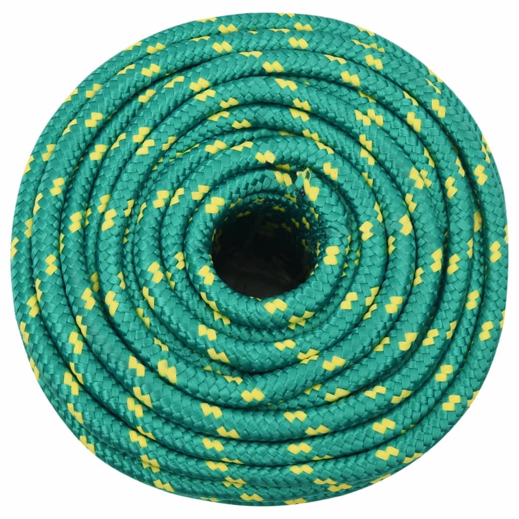 vidaXL Frânghie de barcă, verde, 12 mm, 100 m, polipropilenă vidaXL Frânghie de barcă, verde, 12 mm, 100 m, polipropilenă