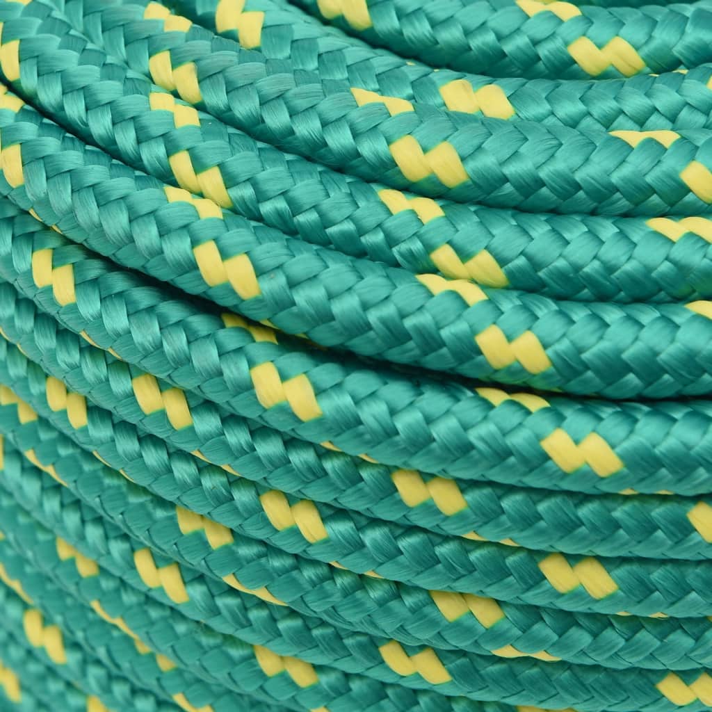 vidaXL Frânghie de barcă, verde, 12 mm, 100 m, polipropilenă vidaXL Frânghie de barcă, verde, 12 mm, 100 m, polipropilenă