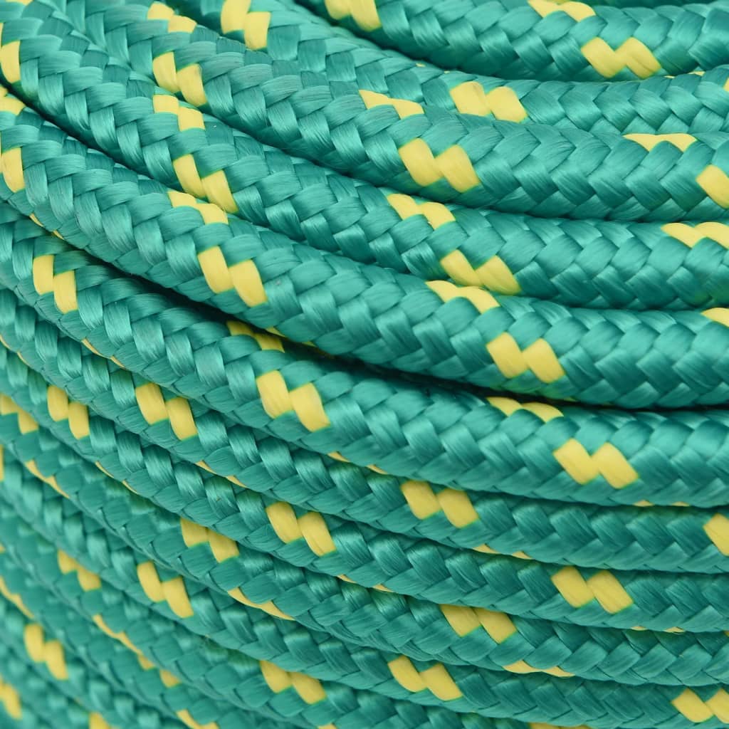 vidaXL Frânghie de barcă, verde, 12 mm, 250 m, polipropilenă vidaXL Frânghie de barcă, verde, 12 mm, 250 m, polipropilenă