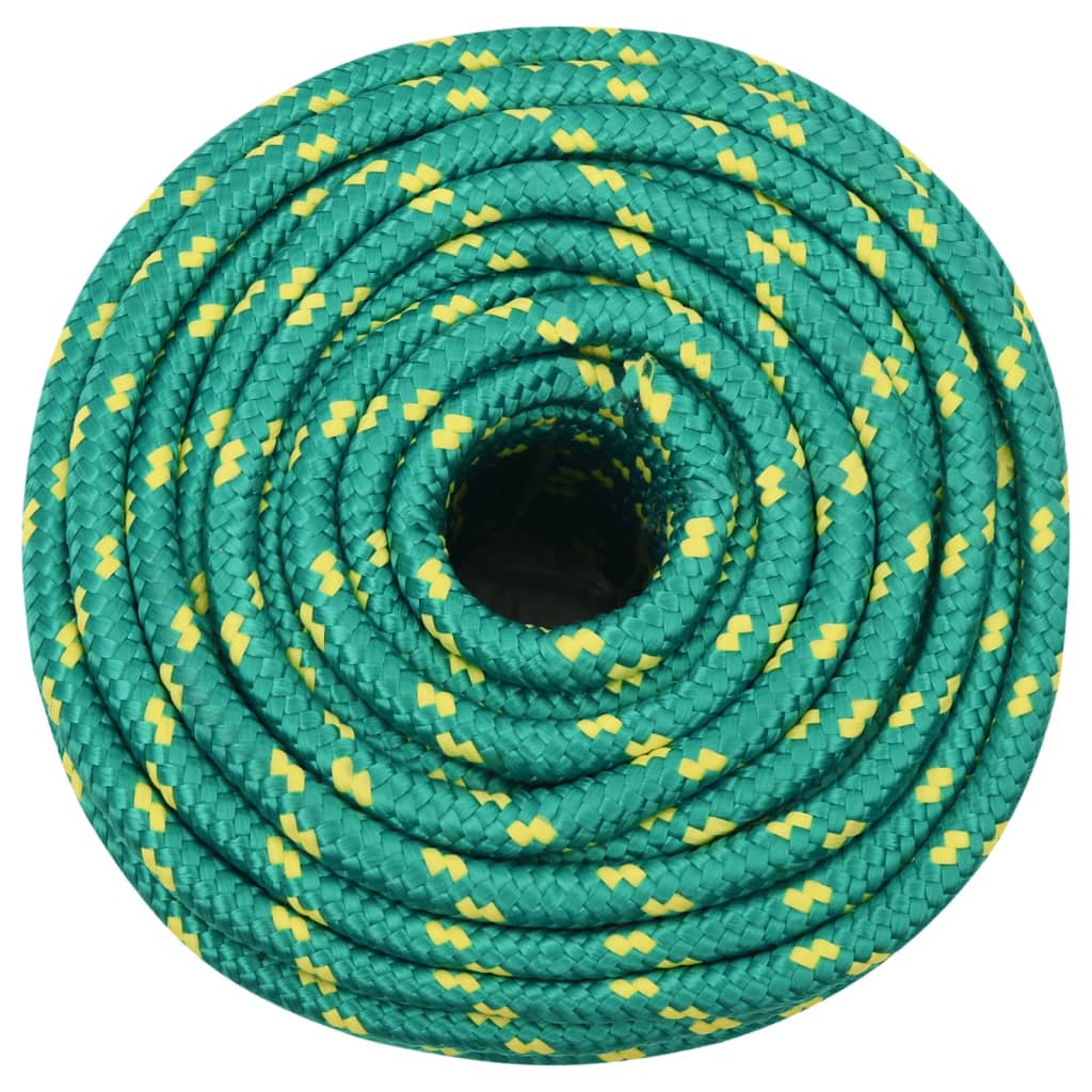 vidaXL Frânghie de barcă, verde, 14 mm, 50 m, polipropilenă vidaXL Frânghie de barcă, verde, 14 mm, 50 m, polipropilenă