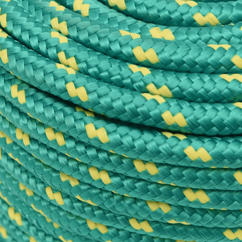 vidaXL Frânghie de barcă, verde, 14 mm, 250 m, polipropilenă vidaXL Frânghie de barcă, verde, 14 mm, 250 m, polipropilenă