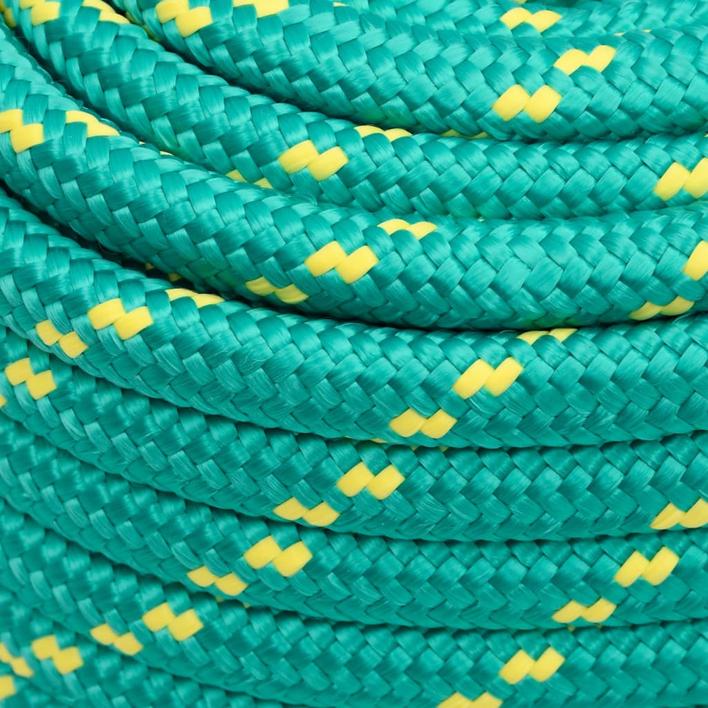vidaXL Frânghie de barcă, verde, 20 mm, 50 m, polipropilenă