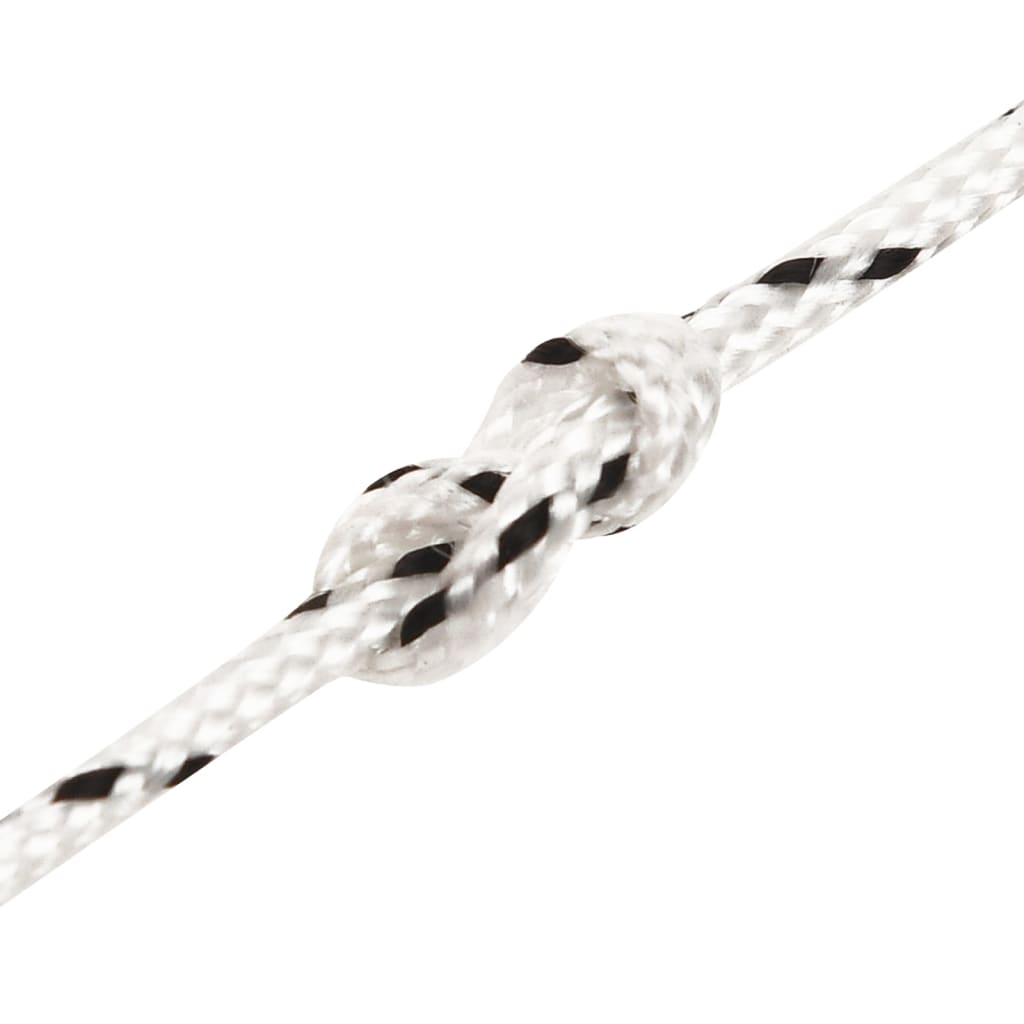 vidaXL Frânghie împletită pentru barcă, alb, 2 mm x 500 m, poliester vidaXL Frânghie împletită pentru barcă, alb, 2 mm x 500 m, poliester