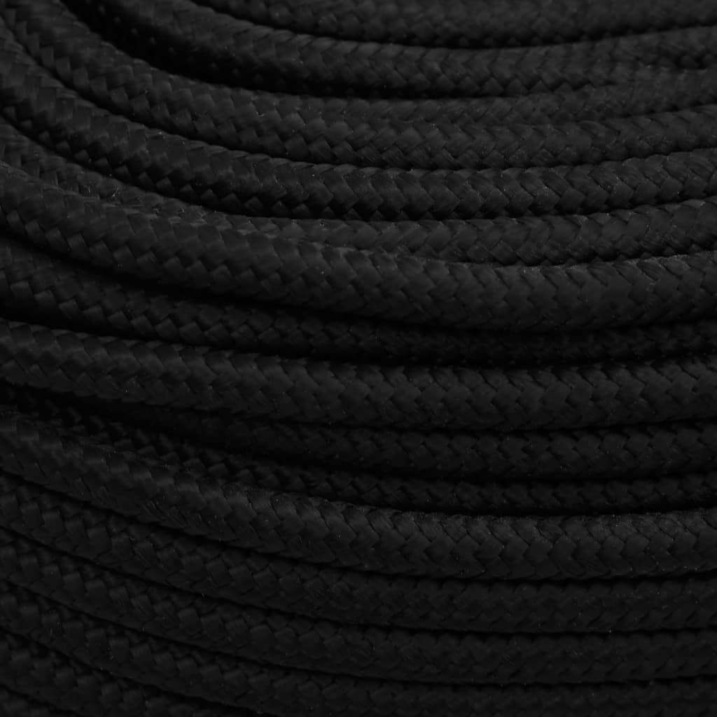 vidaXL Frânghie de lucru, negru, 10 mm, 250 m, polipropilenă