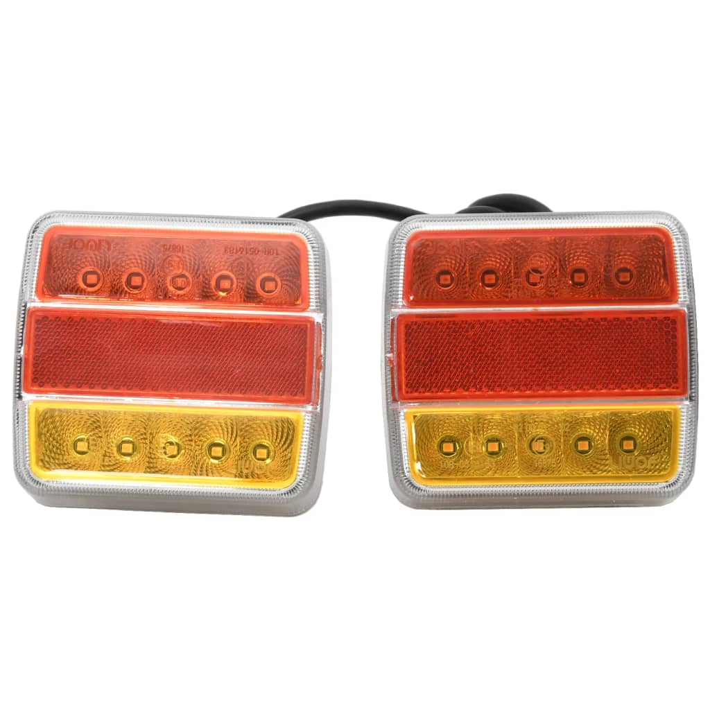 vidaXL Lumini pentru remorcă, 2 buc., roșu, 10,5x7,5x10 cm bec LED 12V vidaXL Lumini pentru remorcă, 2 buc., roșu, 10,5x7,5x10 cm bec LED 12V