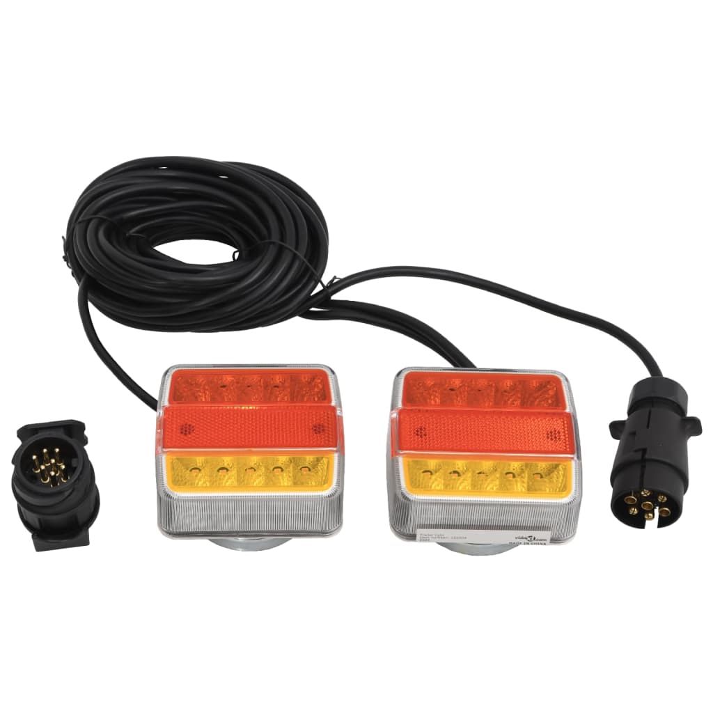 vidaXL Lumini pentru remorcă, 2 buc., roșu, 10,5x7,5x10 cm bec LED 12V vidaXL Lumini pentru remorcă, 2 buc., roșu, 10,5x7,5x10 cm bec LED 12V