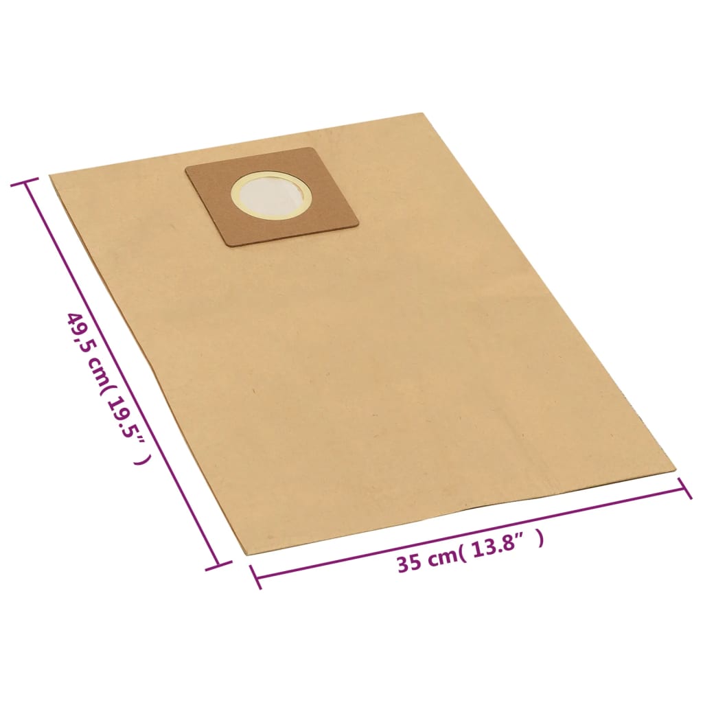 vidaXL Saci de aspirator din hârtie, umed-uscat, 10 buc., maro vidaXL Saci de aspirator din hârtie, umed-uscat, 10 buc., maro