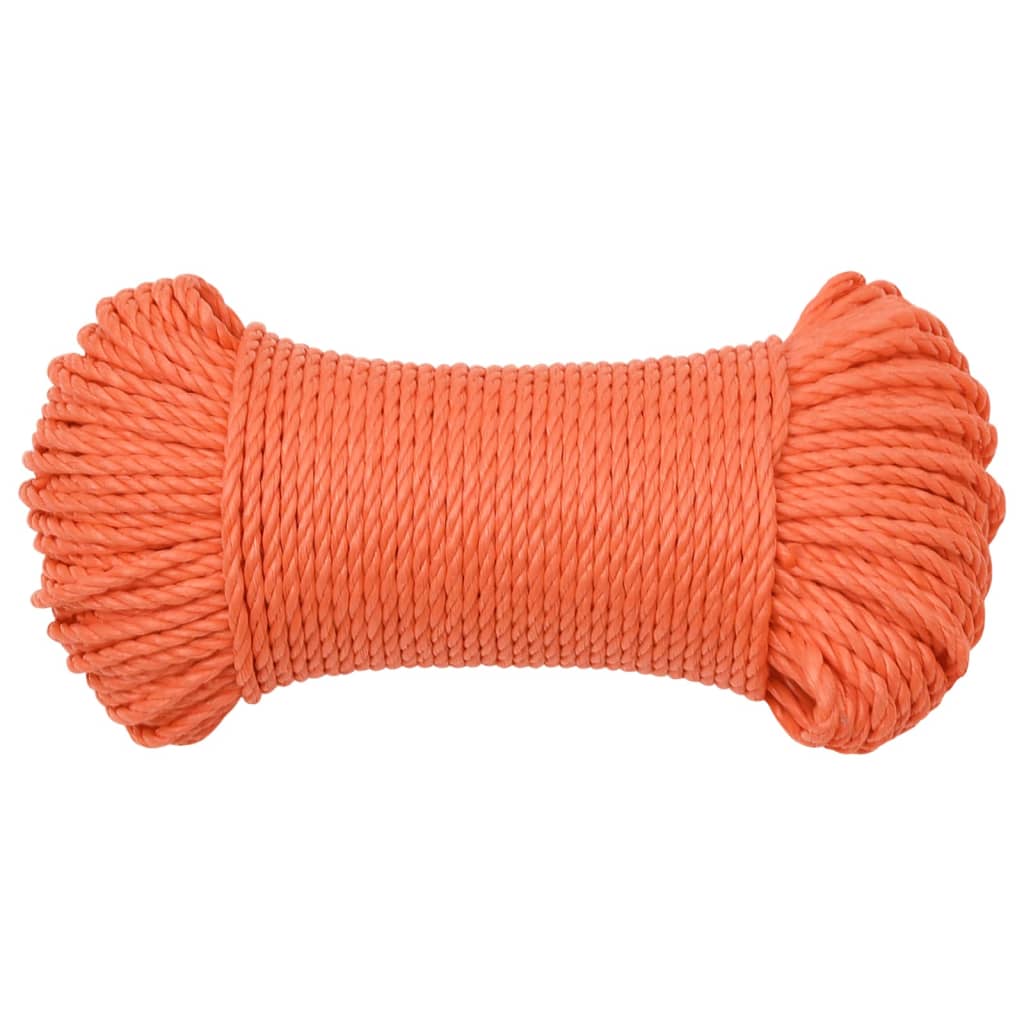 vidaXL Frânghie de lucru, portocaliu, 8 mm, 25 m, polipropilenă vidaXL Frânghie de lucru, portocaliu, 8 mm, 25 m, polipropilenă
