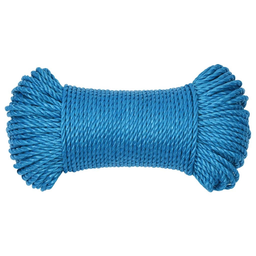 vidaXL Frânghie de lucru, albastru, 3 mm, 100 m, polipropilenă