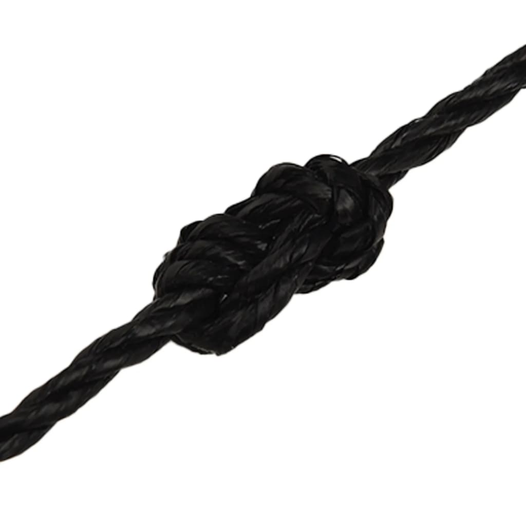 vidaXL Frânghie de lucru, negru, 6 mm, 50 m, polipropilenă