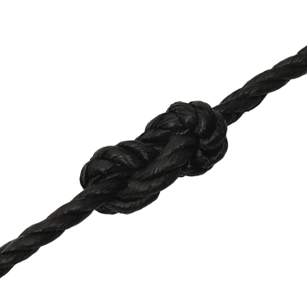 vidaXL Frânghie de lucru, negru, 12 mm, 50 m, polipropilenă vidaXL Frânghie de lucru, negru, 12 mm, 50 m, polipropilenă