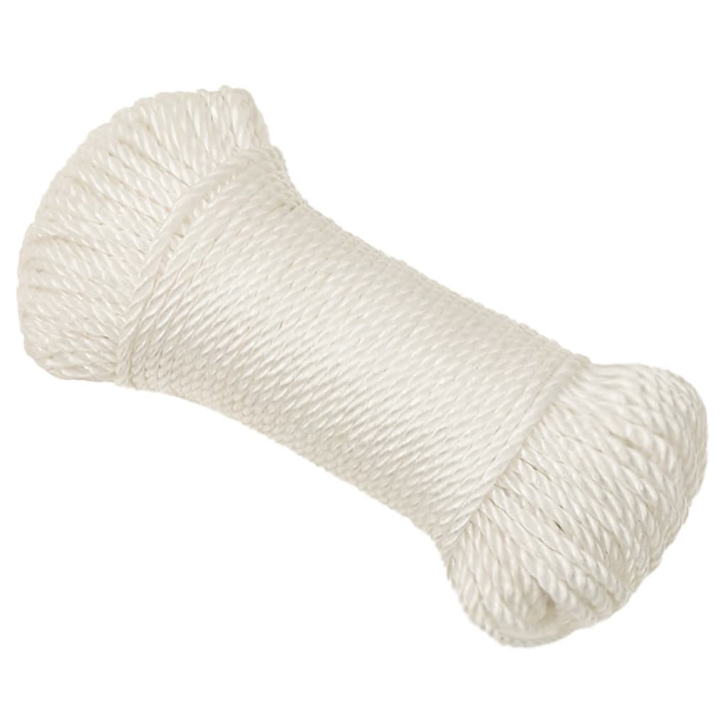 vidaXL Frânghie de lucru, Alb, 3 mm, 50 m, polipropilenă