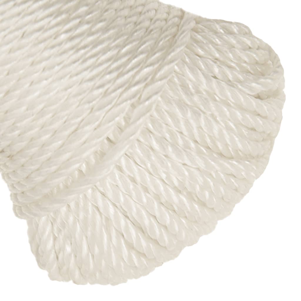 vidaXL Frânghie de lucru, Alb, 3 mm, 50 m, polipropilenă