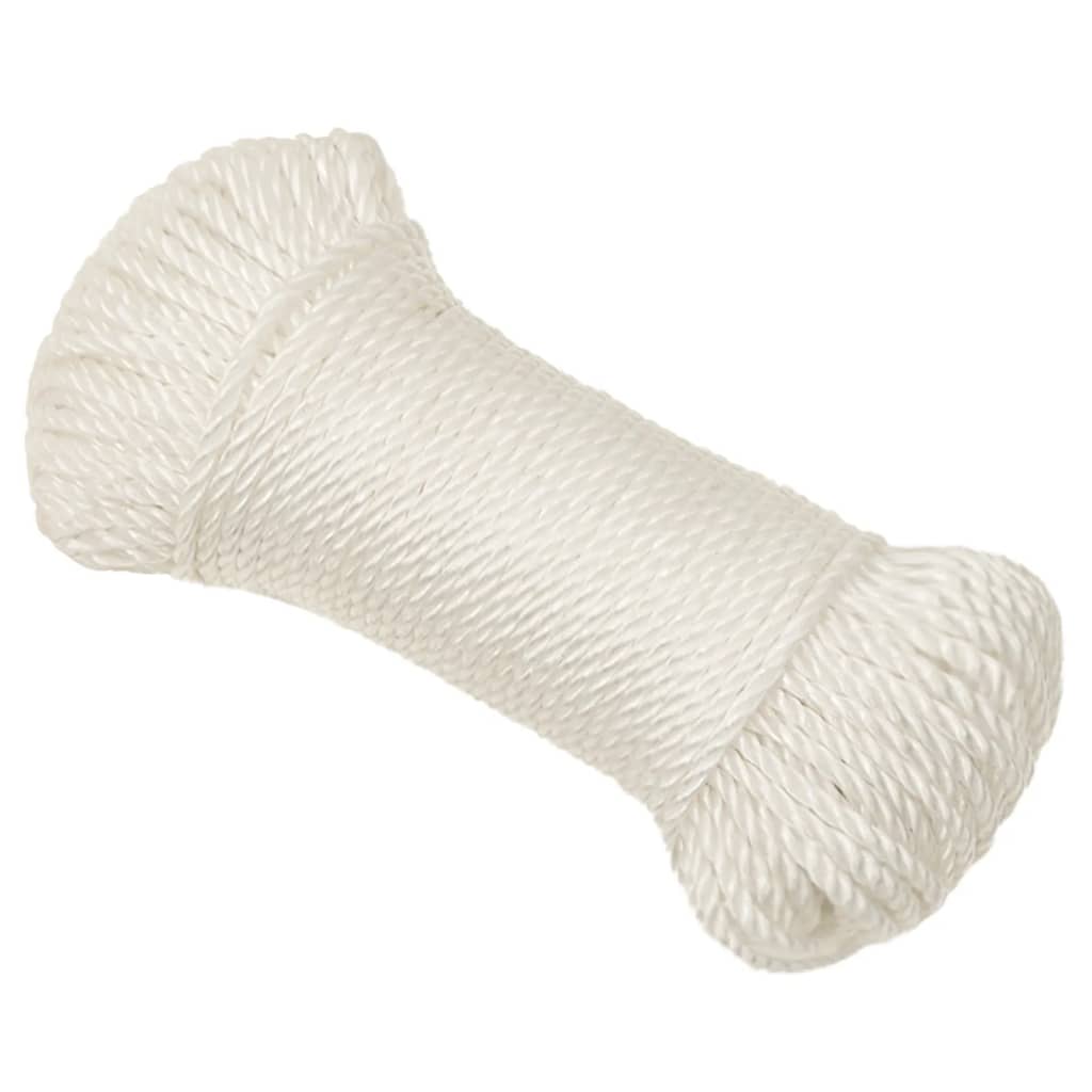 vidaXL Frânghie de lucru, Alb, 6 mm, 25 m, polipropilenă