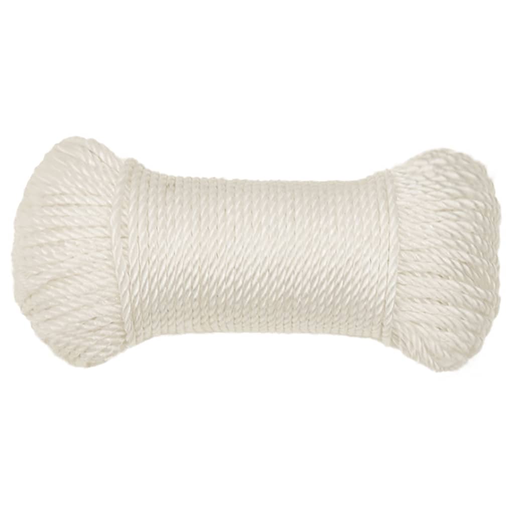 vidaXL Frânghie de lucru, Alb, 6 mm, 500 m, polipropilenă