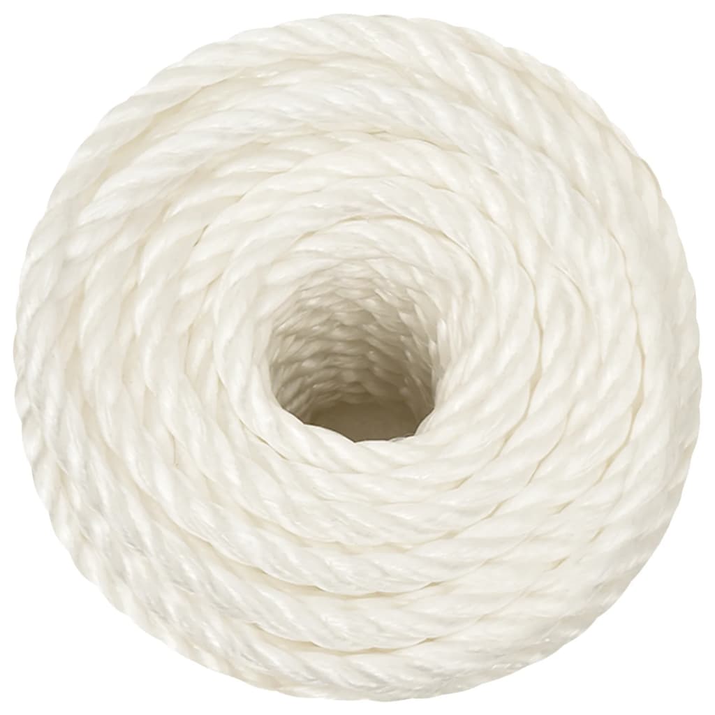 vidaXL Frânghie de lucru, Alb, 14 mm, 25 m, polipropilenă