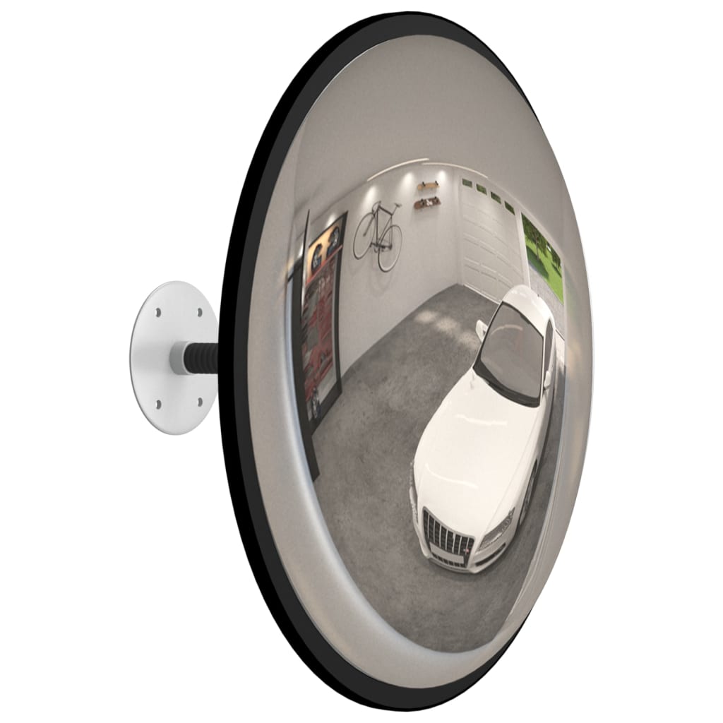 vidaXL Oglindă de trafic convexă de interior, negru, Ø40 cm, acril vidaXL Oglindă de trafic convexă de interior, negru, Ø40 cm, acril
