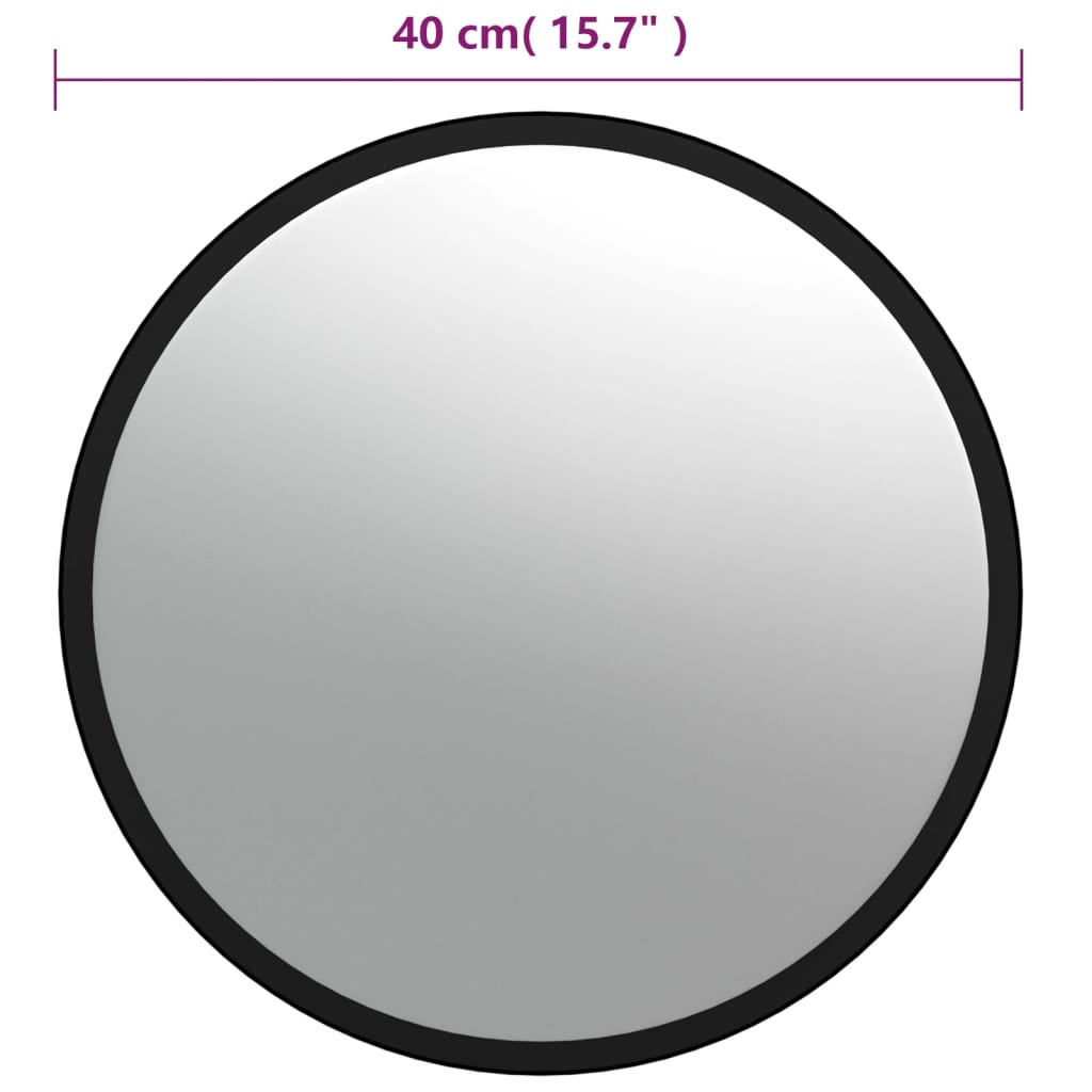 vidaXL Oglindă de trafic convexă de interior, negru, Ø40 cm, acril vidaXL Oglindă de trafic convexă de interior, negru, Ø40 cm, acril