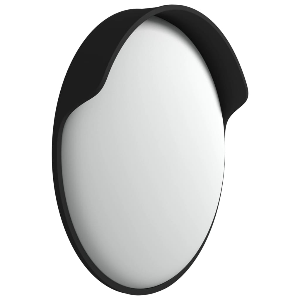 vidaXL Oglindă de trafic convexă exterior, negru, Ø45 cm, policarbonat vidaXL Oglindă de trafic convexă exterior, negru, Ø45 cm, policarbonat