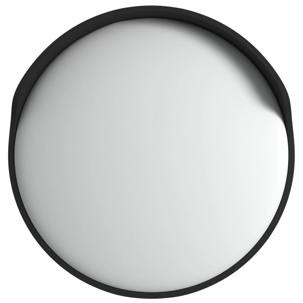 vidaXL Oglindă de trafic convexă exterior, negru, Ø60 cm, policarbonat vidaXL Oglindă de trafic convexă exterior, negru, Ø60 cm, policarbonat