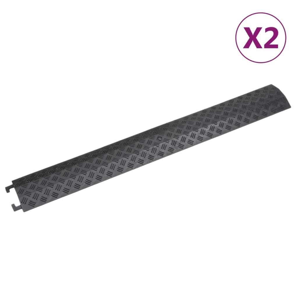 vidaXL Rampe de protecție pentru cablu, 2 buc., negru, 98,5 cm vidaXL Rampe de protecție pentru cablu, 2 buc., negru, 98,5 cm