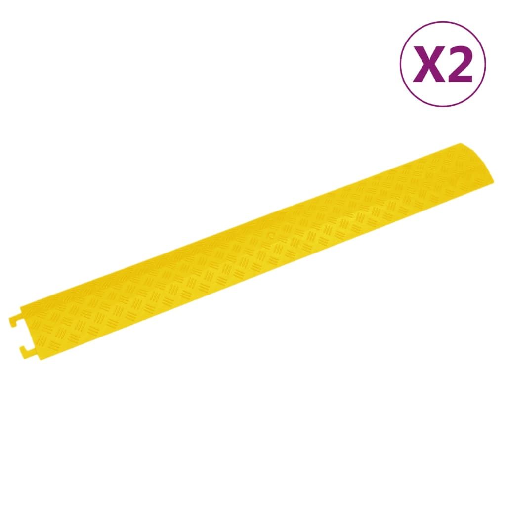 vidaXL Rampe de protecție pentru cabluri, 2 buc., galben, 98,5 cm vidaXL Rampe de protecție pentru cabluri, 2 buc., galben, 98,5 cm