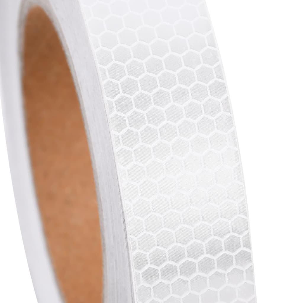 vidaXL Banda reflectorizantă, alb, 2,5 cm x 20 m, PVC vidaXL Banda reflectorizantă, alb, 2,5 cm x 20 m, PVC