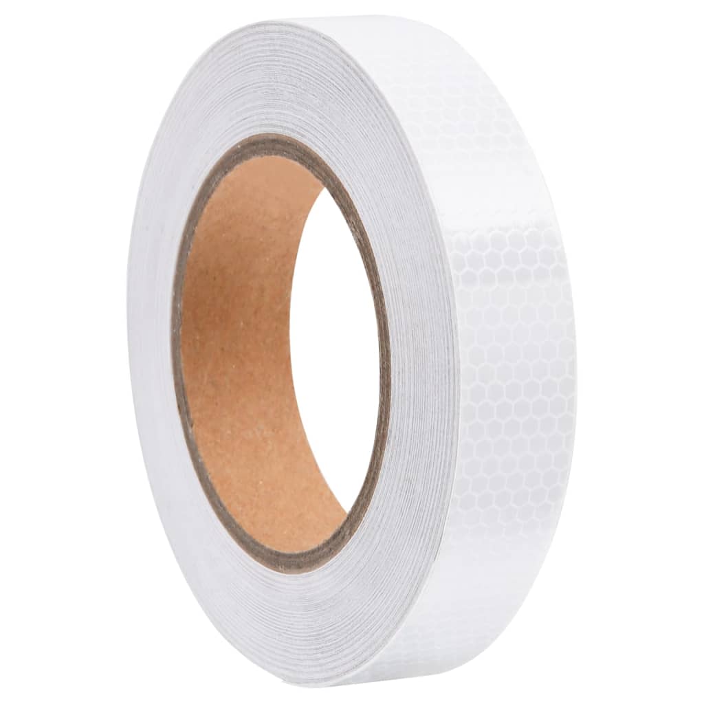 vidaXL Banda reflectorizantă, alb, 2,5 cm x 20 m, PVC vidaXL Banda reflectorizantă, alb, 2,5 cm x 20 m, PVC