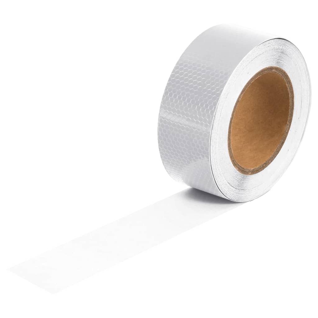 vidaXL Banda reflectorizantă, alb, 5 cm x 20 m, PVC vidaXL Banda reflectorizantă, alb, 5 cm x 20 m, PVC