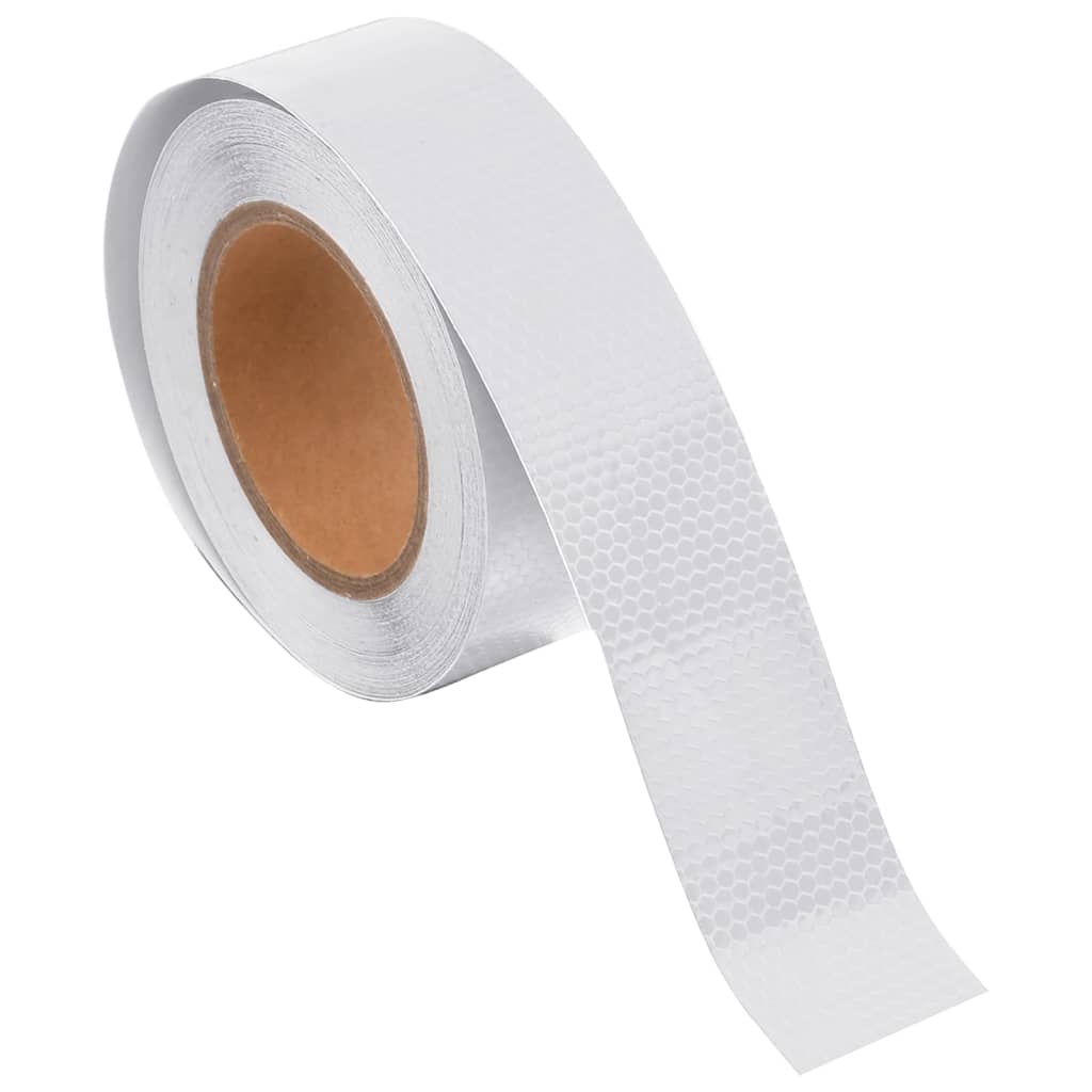 vidaXL Banda reflectorizantă, alb, 5 cm x 20 m, PVC vidaXL Banda reflectorizantă, alb, 5 cm x 20 m, PVC
