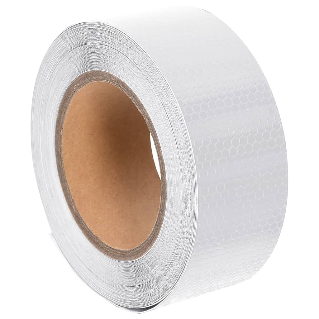 vidaXL Banda reflectorizantă, alb, 5 cm x 20 m, PVC vidaXL Banda reflectorizantă, alb, 5 cm x 20 m, PVC