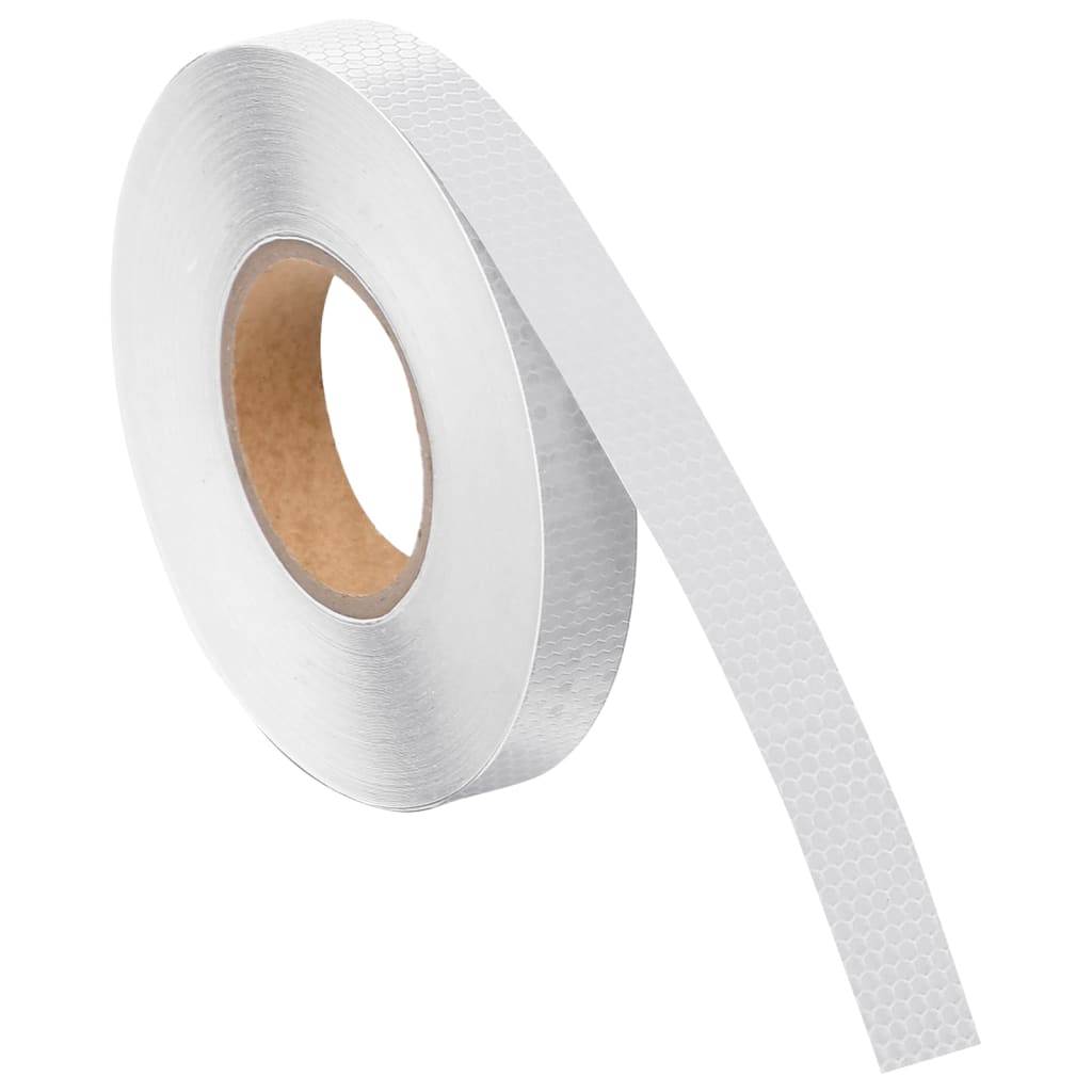 vidaXL Banda reflectorizantă, alb, 2,5 cmx50 m PVC vidaXL Banda reflectorizantă, alb, 2,5 cmx50 m PVC