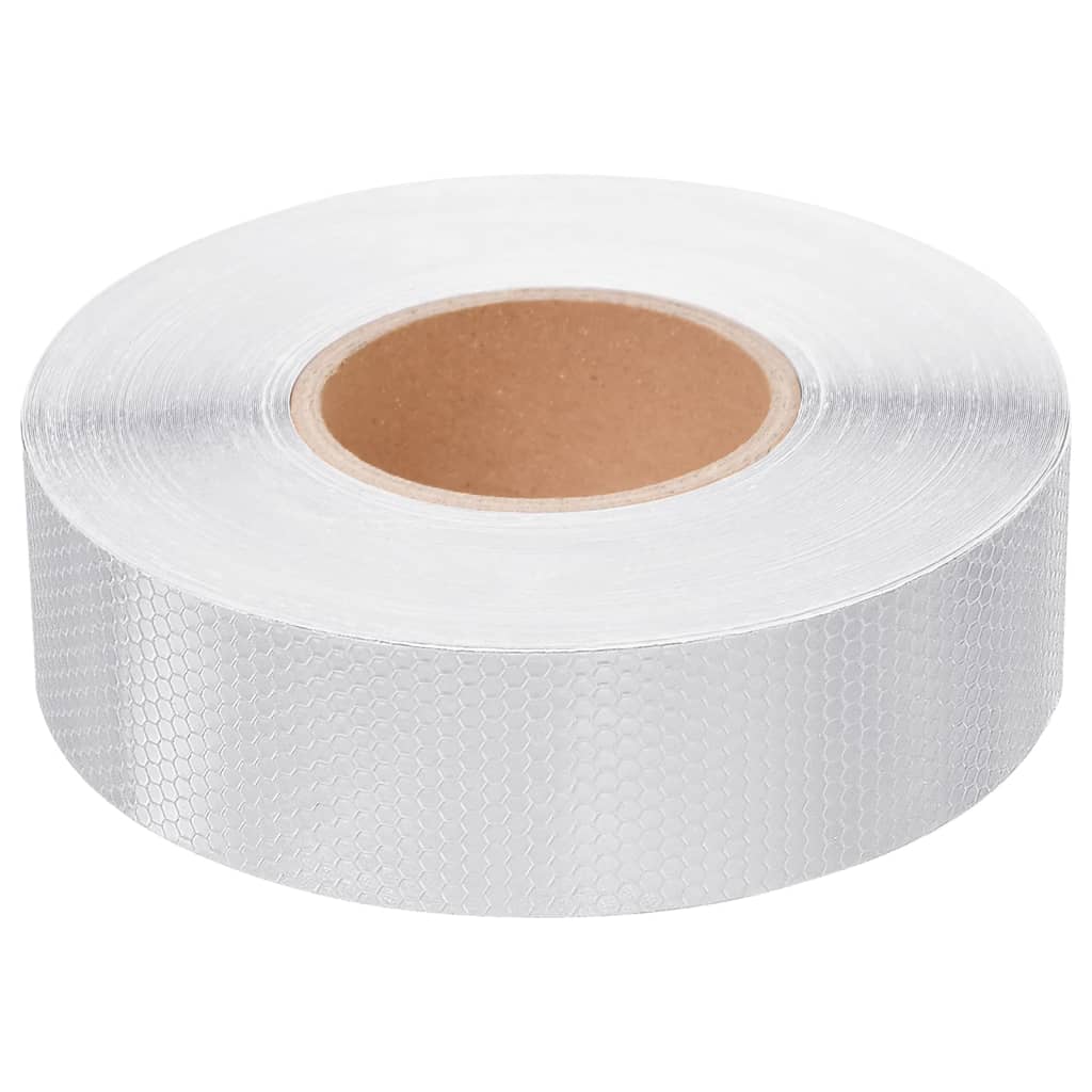 vidaXL Banda reflectorizantă, alb, 5 cm x 50 m, PVC vidaXL Banda reflectorizantă, alb, 5 cm x 50 m, PVC