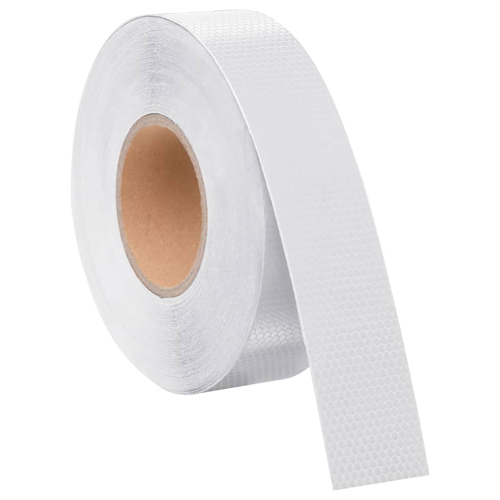 vidaXL Banda reflectorizantă, alb, 5 cm x 50 m, PVC vidaXL Banda reflectorizantă, alb, 5 cm x 50 m, PVC