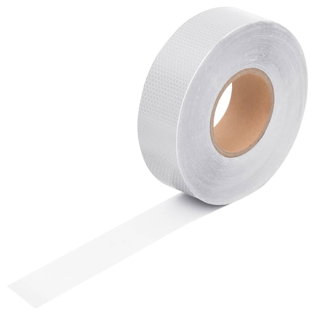 vidaXL Banda reflectorizantă, alb, 5 cm x 50 m, PVC vidaXL Banda reflectorizantă, alb, 5 cm x 50 m, PVC