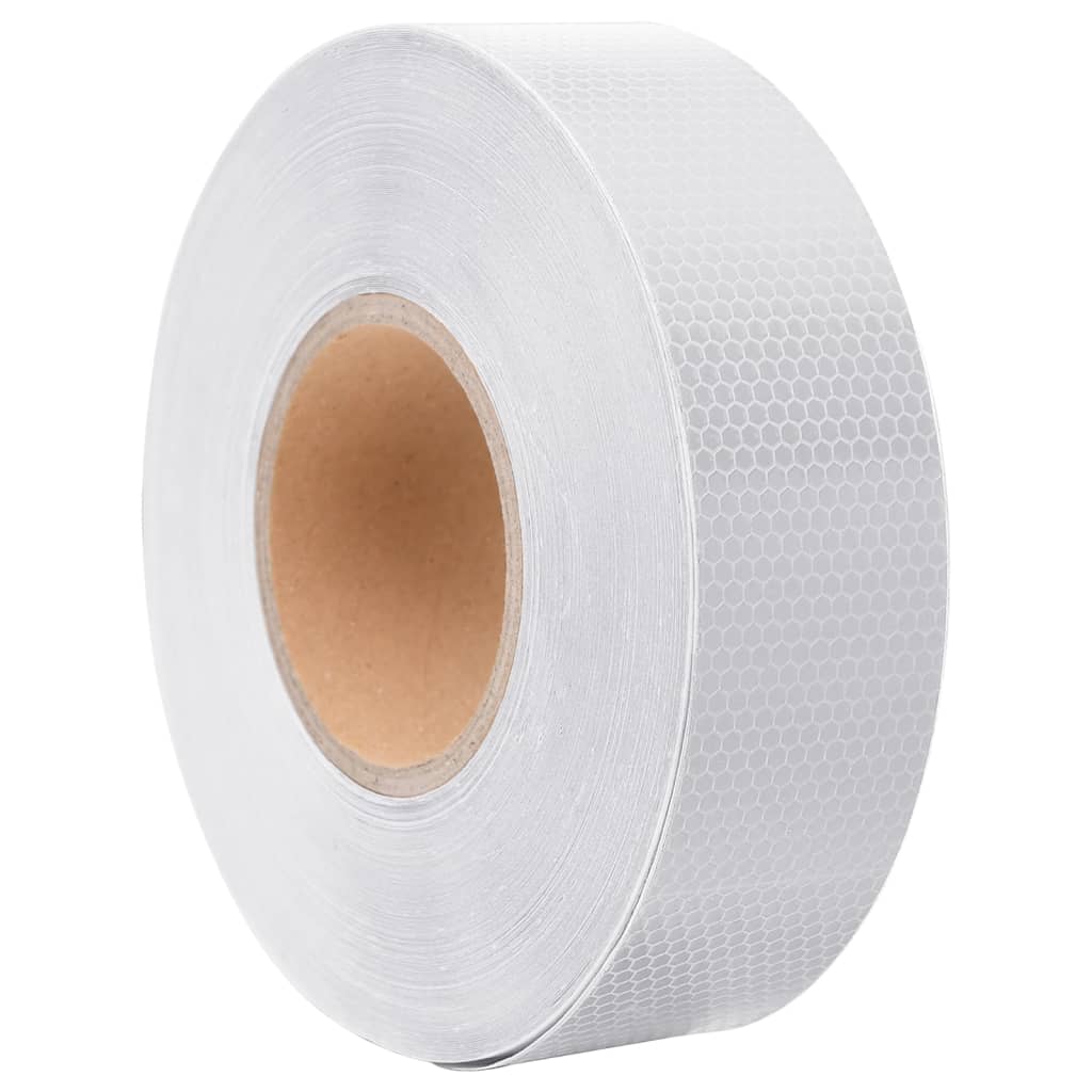 vidaXL Banda reflectorizantă, alb, 5 cm x 50 m, PVC vidaXL Banda reflectorizantă, alb, 5 cm x 50 m, PVC
