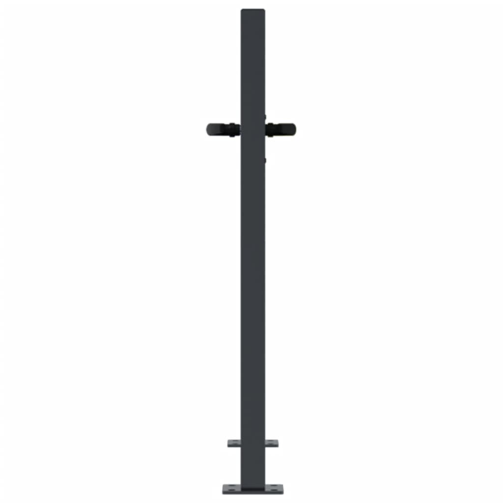 vidaXL Poartă de grădină antracit 100x100 cm oțel model copac