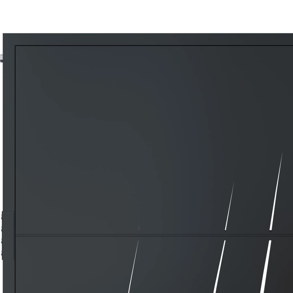 vidaXL Poartă de grădină antracit 100x75 cm oțel model iarbă