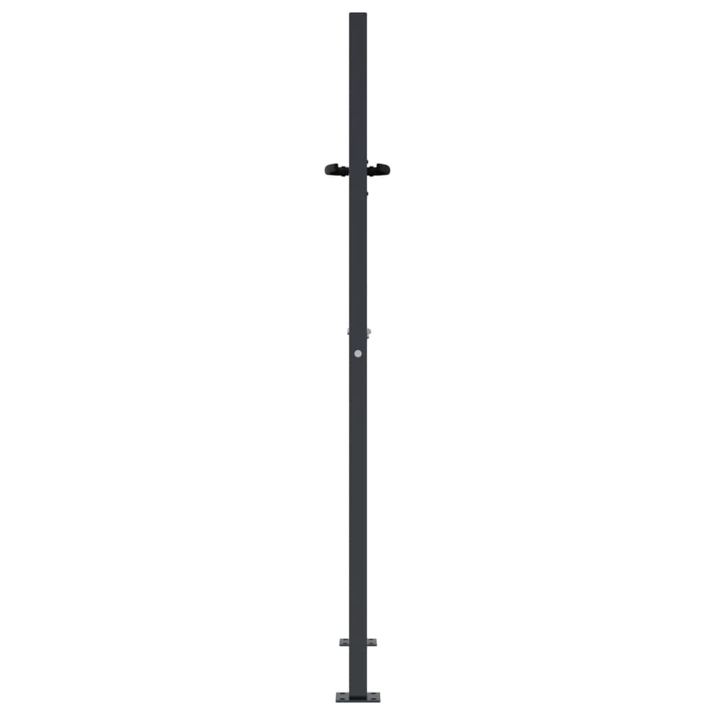 vidaXL Poartă pentru grădină, antracit, 105x155 cm, oțel, model iarbă