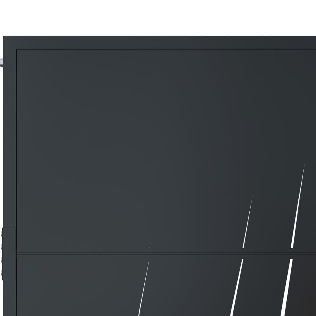 vidaXL Poartă de grădină antracit 100x175 cm oțel model iarbă