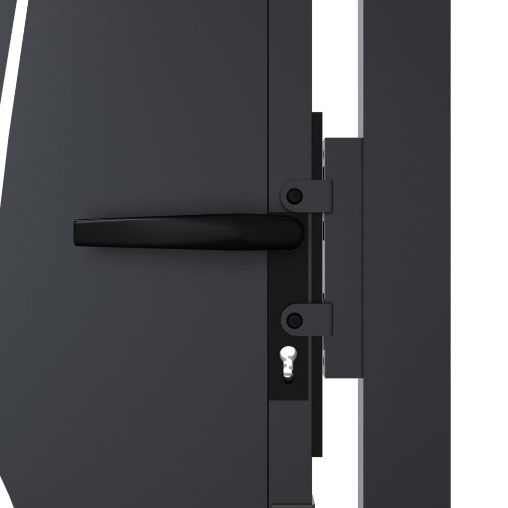 vidaXL Poartă de grădină antracit 100x175 cm oțel model iarbă